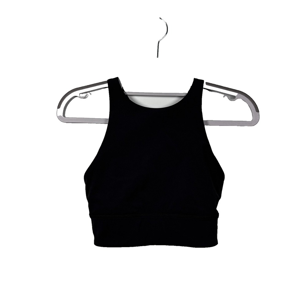 Lululemon Longline Energy Medium Support Black Size 6 Crossback Sports Bra